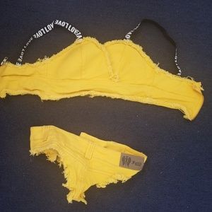 Swim - 2pc yellow denim bikini Swim - 2pc yellow denim bikini